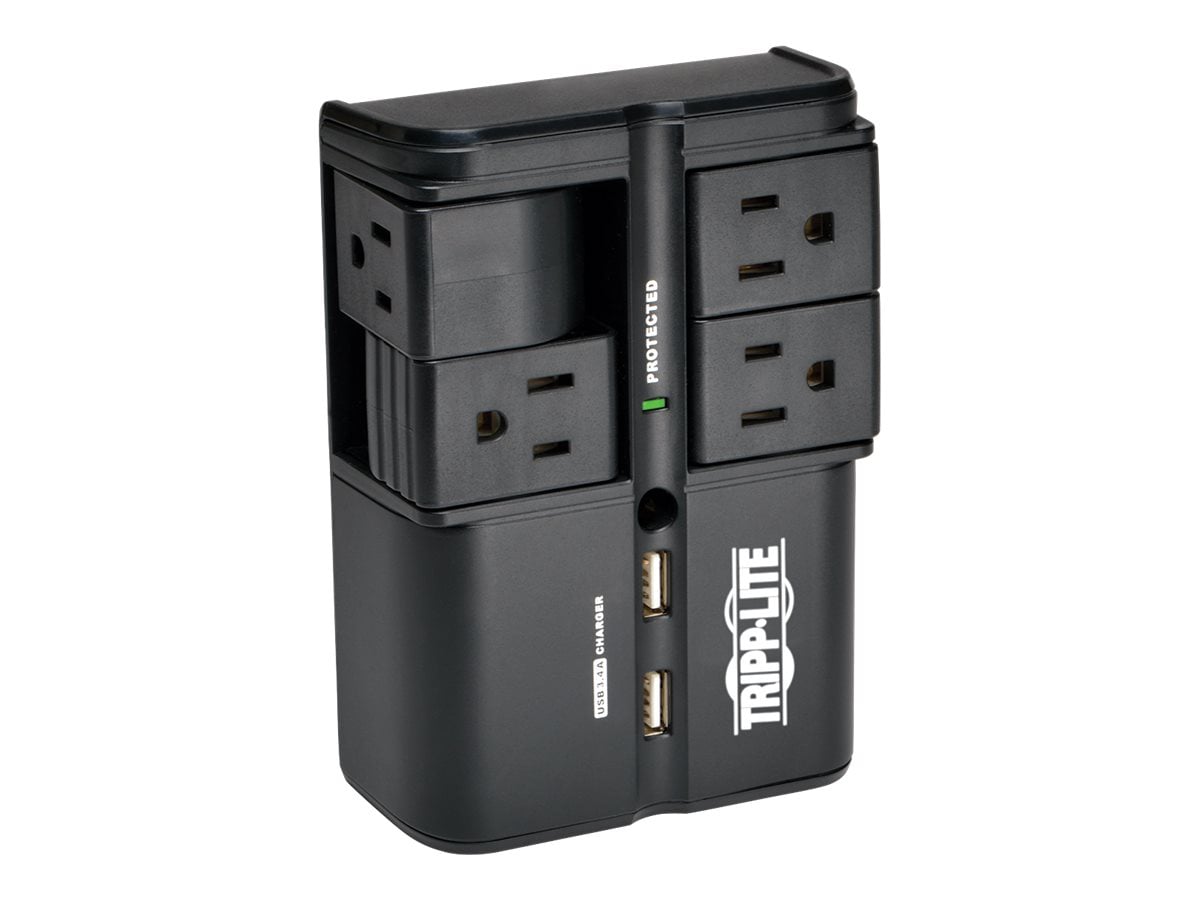 Tripp Lite Surge 4 Outlet 3.4A USB Charger Tablet Smartphone Ipad Iphone