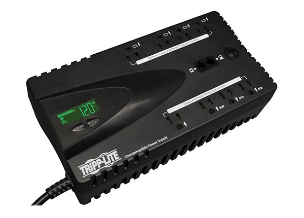 Tripp Lite 650VA 325W UPS Eco Green Battery Back Up LCD 120V USB RJ11 TAA