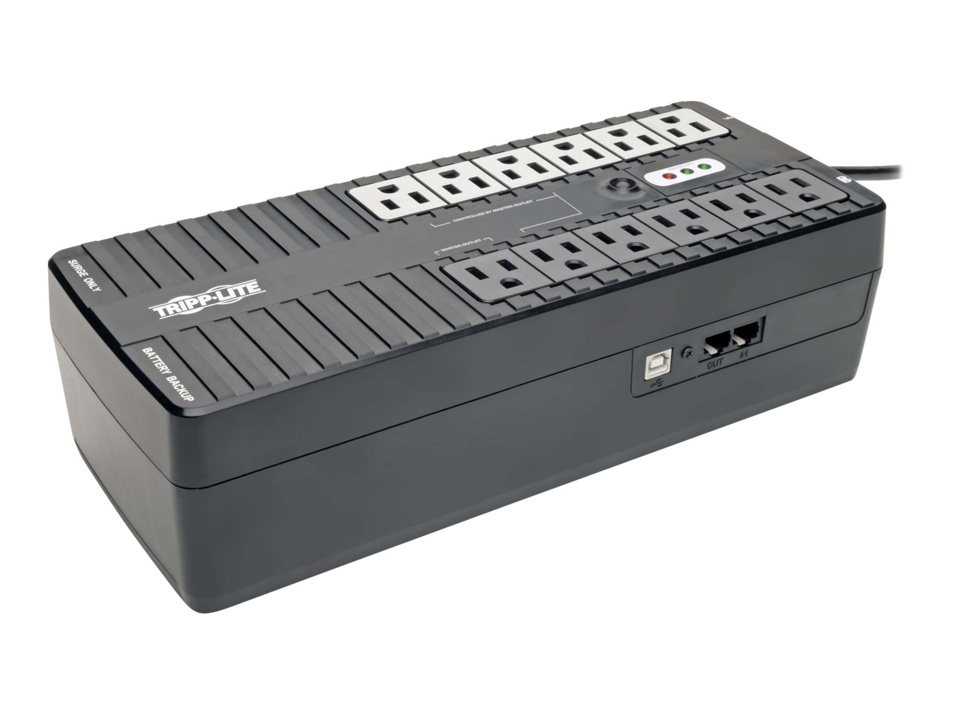 Tripp Lite UPS 900VA 480W Eco Green Battery Back Up Muted Alarm 120V 12 Outlet USB RJ11 - UPS - 480 Watt - 900 VA