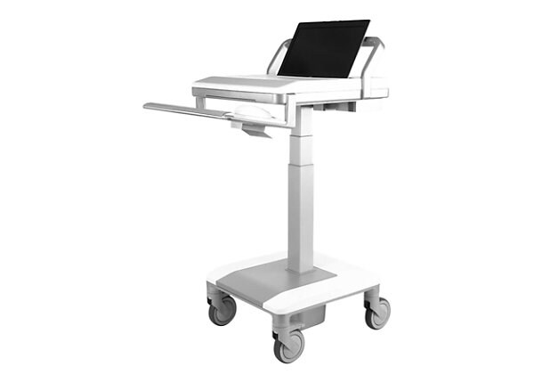 Humanscale TouchPoint Mobile Technology Carts T7 Non-Powered 175N Cylinder Laptop Gantry and PC work surface - cart