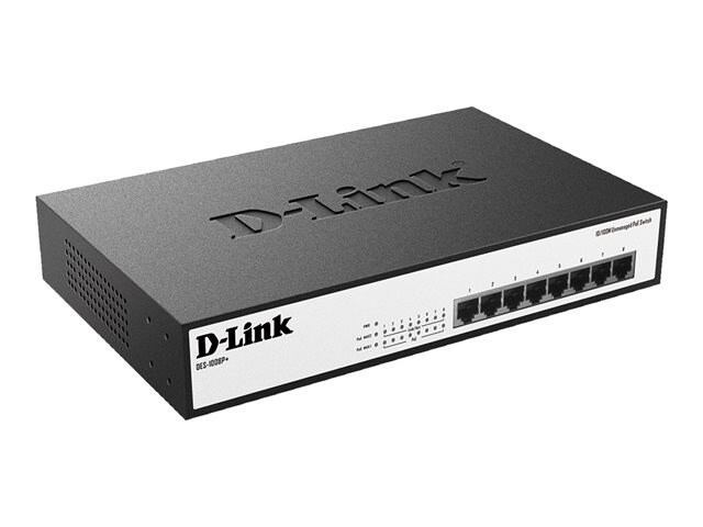 D-Link DES 1008P+ - switch - 8 ports - unmanaged