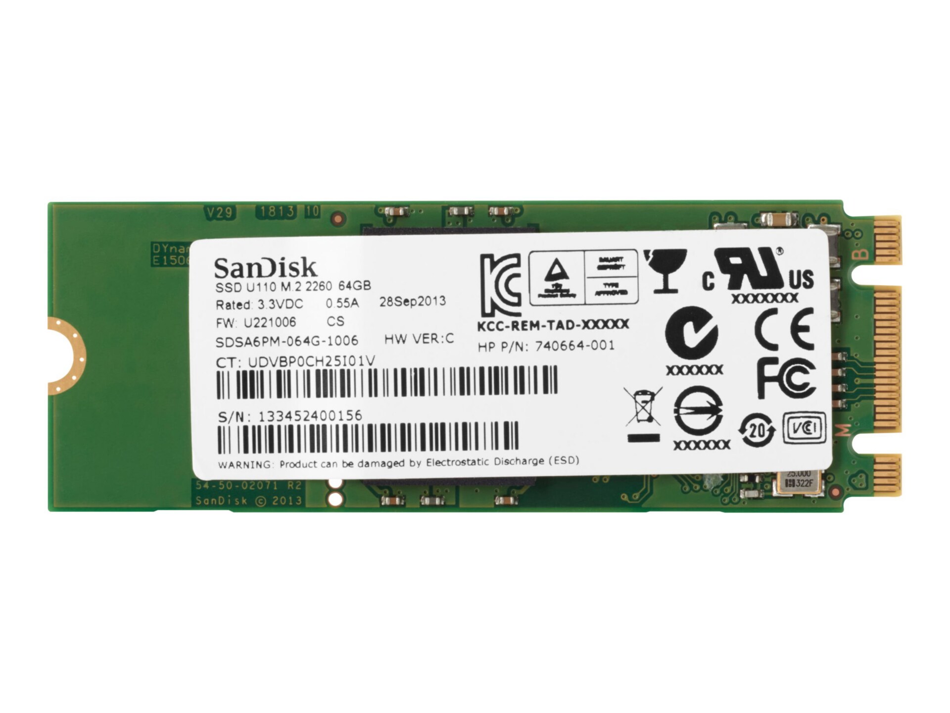 HP - solid state drive - 64 GB - M.2 Card