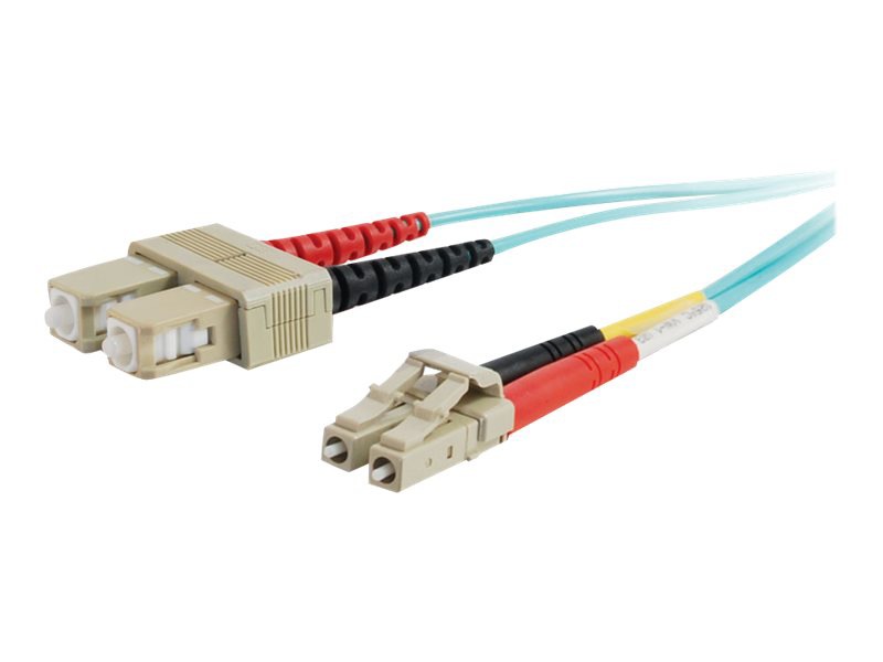 C2G 4m LC-SC 10Gb 50/125 Duplex Multimode OM3 Fiber Cable - Aqua - 13ft - network cable - 4 m - aqua