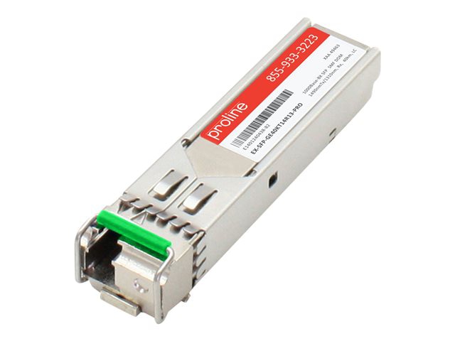 Proline Juniper Networks® EX-SFP-GE40KT14R13 Compatible TAA 1000Base-BX SFP Transceiver (SMF, 1490nmTx/1310nmRx, 40km,