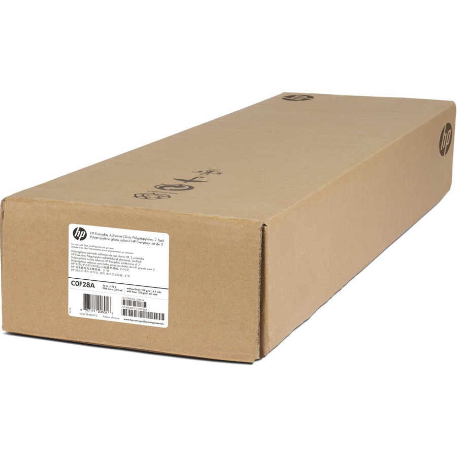 Thumbnail 3 of 3 for HP 2-Pack Everyday Adhesive Gloss Polypropylene-914 mm x 22.9 m (36 in x 75 ft)