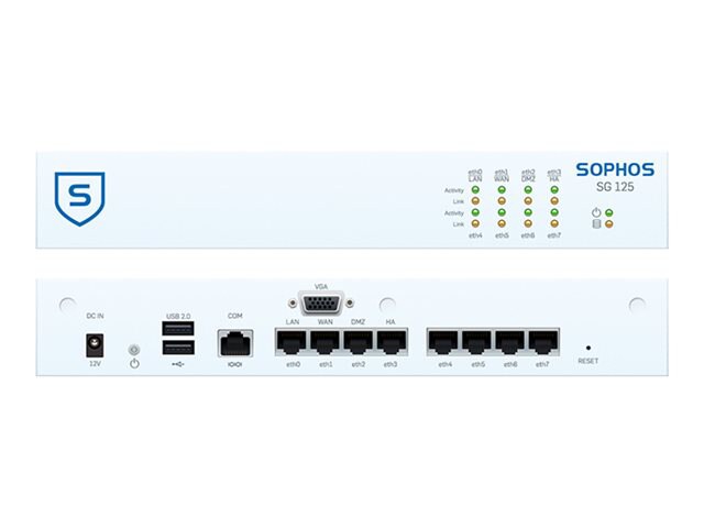 Sophos SG 125 - security appliance - with 3 years TotalProtect