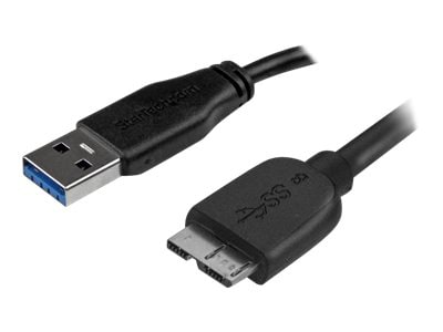 StarTech.com Short Slim SuperSpeed USB 3.0 A to Micro B Cable - M/M