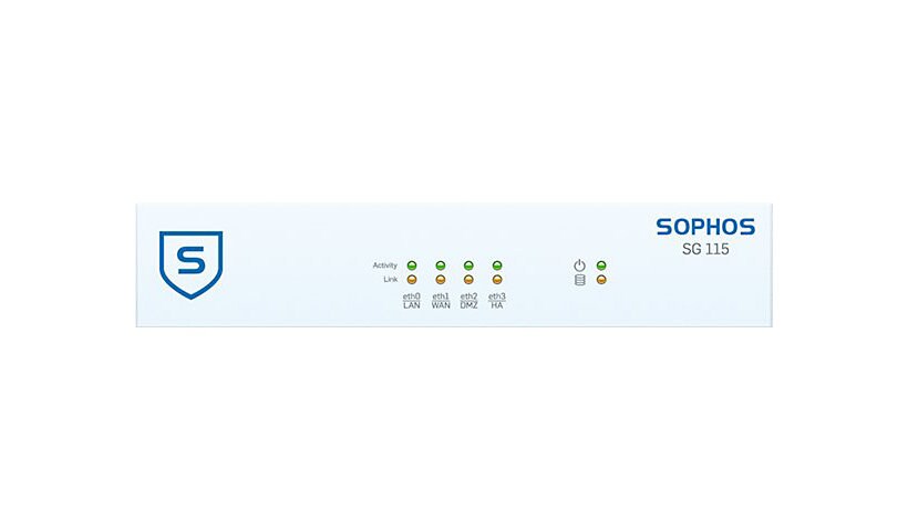 Sophos SG 115 - security appliance - with 1 year TotalProtect