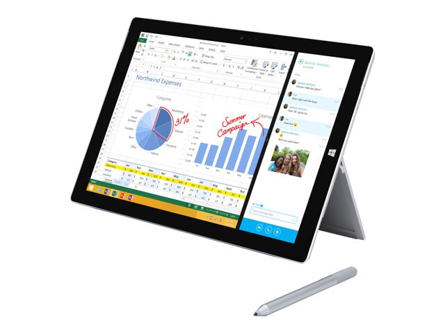 Microsoft Surface Pro 3-12"-Core i5 4300U-W8.1 Pro-4 GB RAM