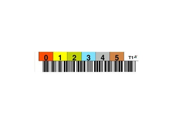 EDP/Tri-Optic T10000 6 Character Horizontal Media ID T1 - barcode labels