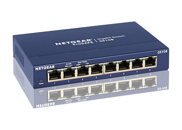Netgear 8 Port Gigabit Ethernet Switch Plug And Play Gs108 Gs108 400nas