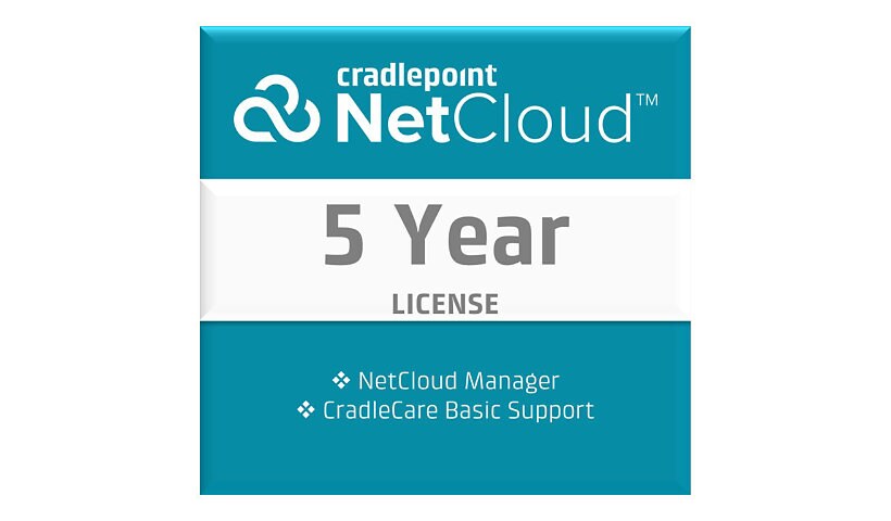Cradlepoint NetCloud Manager Standard - subscription license (5 years) + Cr