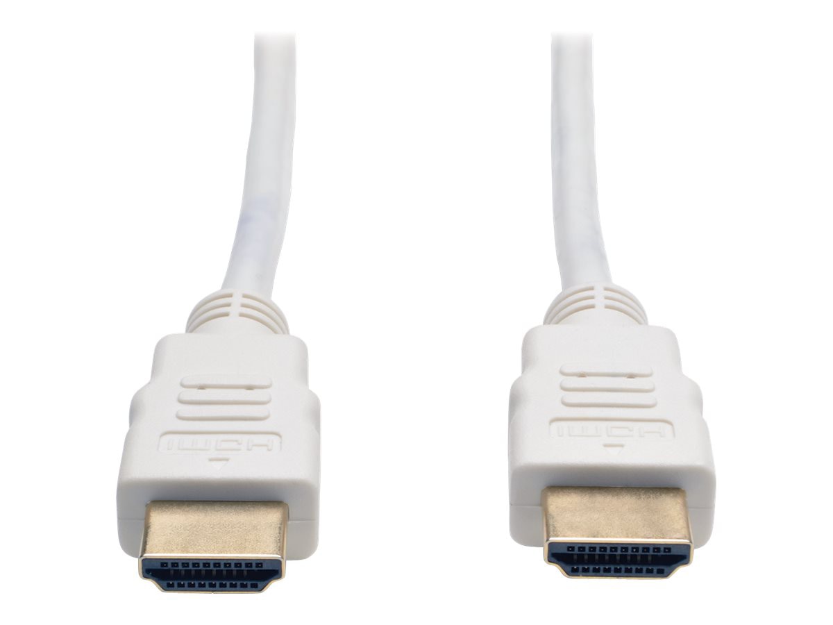 Eaton Tripp Lite Series High-Speed HDMI Cable (M/M) - 4K, Gripping Connectors, White, 3 ft. (0.9 m) - HDMI cable - 3 ft