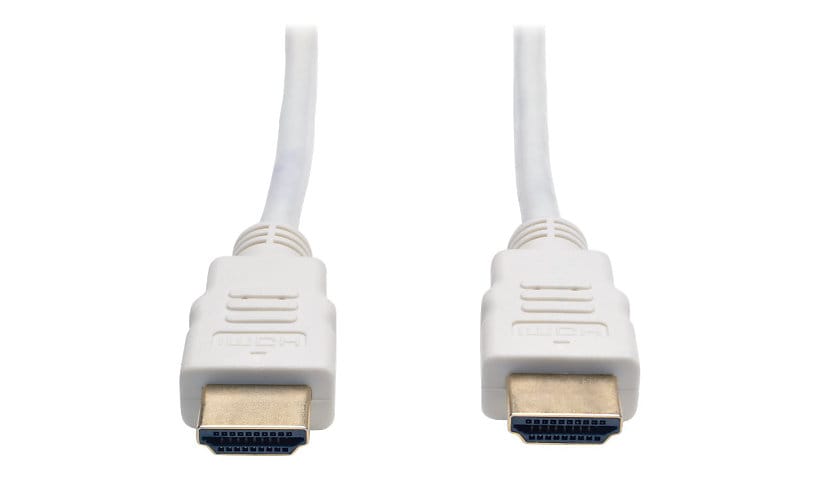 Eaton Tripp Lite Series High-Speed HDMI Cable (M/M) - 4K, Gripping Connectors, White, 3 ft. (0.9 m) - HDMI cable - 3 ft