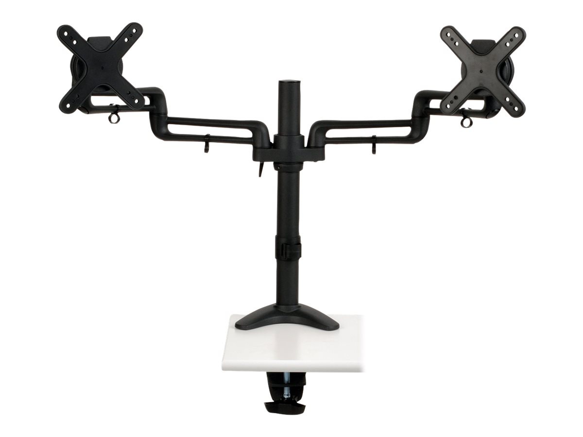 Tripp Lite Dual Display TV Monitor Desk Mount Arm Clamp Swivel/Tilt 13-27"