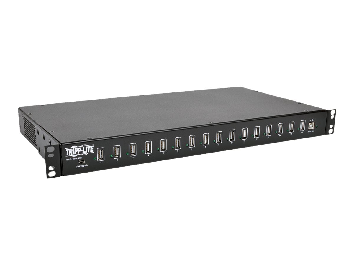 Tripp Lite USB Charging Station Hub 16-Port Syncing Rack Mount 5V 40A TAA