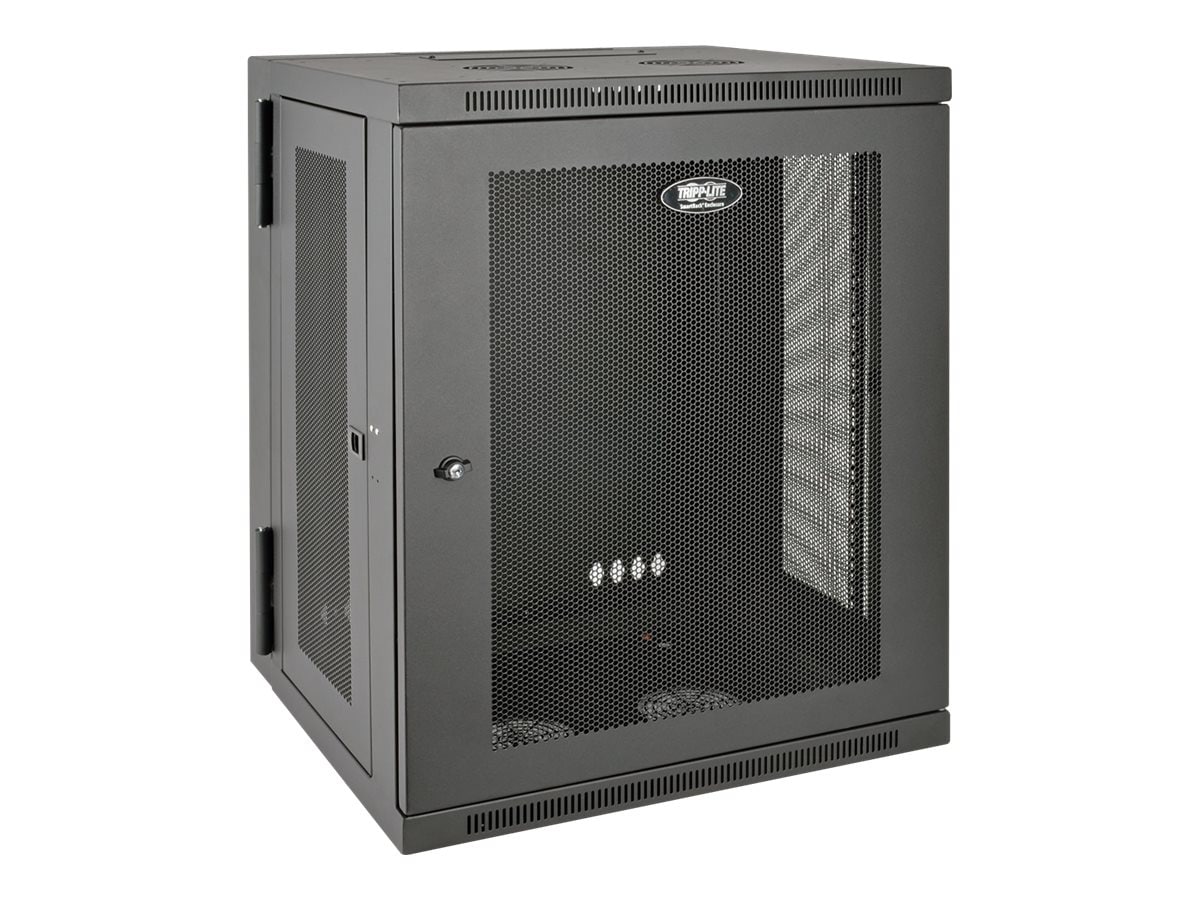 tripp lite 15u wall mount rack enclosure server cabinet hinged wallmount ra