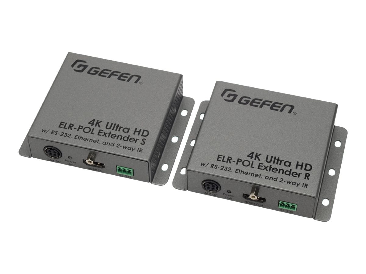 Gefen 4K Ultra HD ELR-POL Extender, Sender and Receiver - video/audio/infra