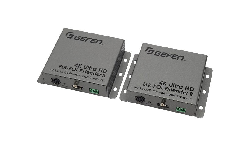 Gefen 4K Ultra HD ELR-POL Extender, Sender and Receiver - video/audio/infrared/serial/network extender