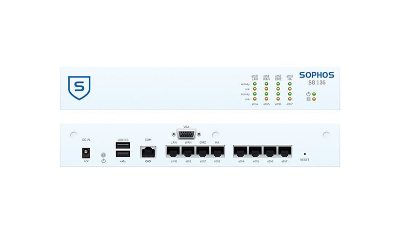 Sophos SG 135 - security appliance - with 3 years TotalProtect