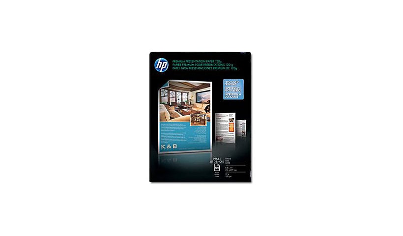 HP Premium - papier pour présentation - mat - 100 feuille(s) - Letter - 120 g/m²