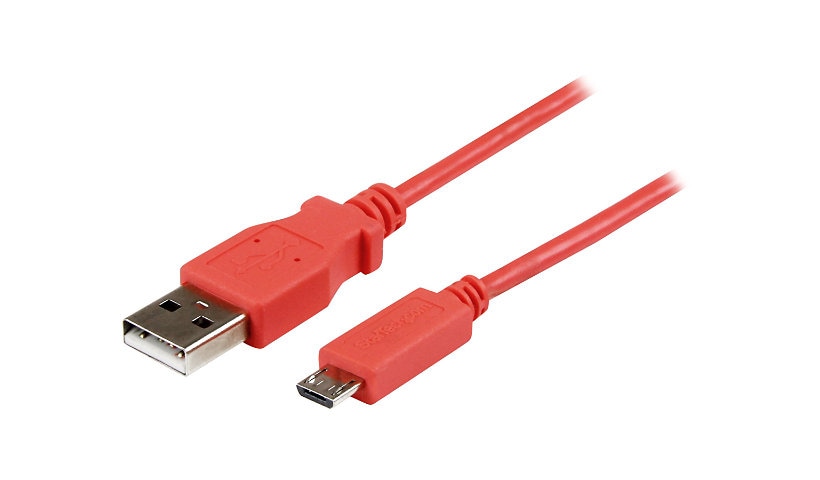 StarTech.com 1m Pink USB to Slim Micro USB Cable - Mobile Charge and Sync