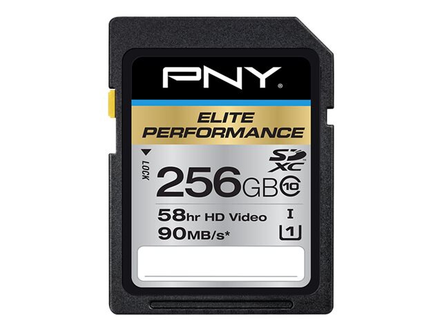 PNY Elite Performance - flash memory card - 256 GB - SDXC UHS-I