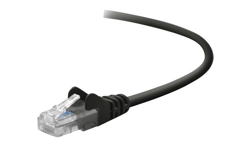 Belkin 25ft CAT5e Ethernet Patch Cable Snagless, RJ45, M/M, Black - patch c