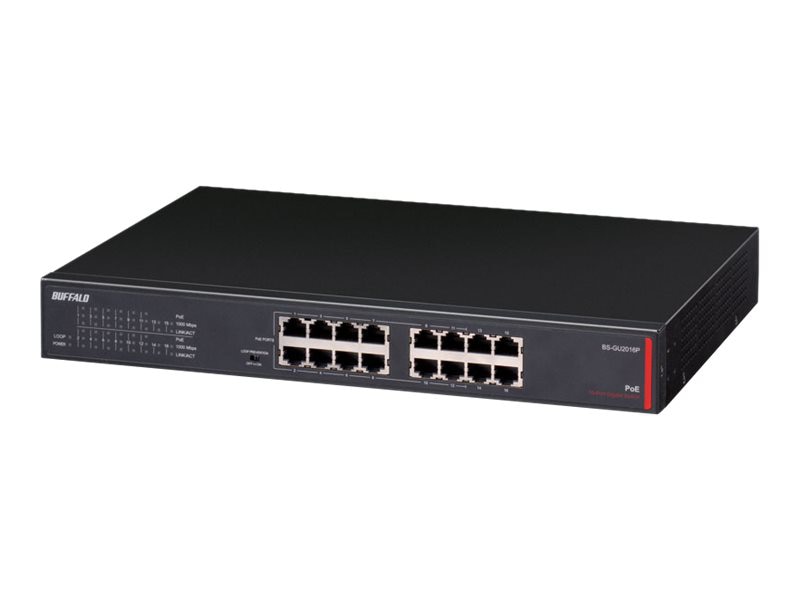 BUFFALO BS-GU20P Series BS-GU2016P - switch - 16 ports - unmanaged - rack-m