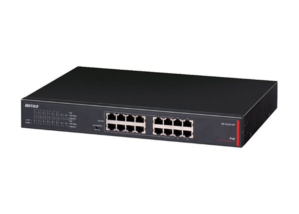 BUFFALO BS-GU20P Series BS-GU2016P - switch - 16 ports - unmanaged - rack-m