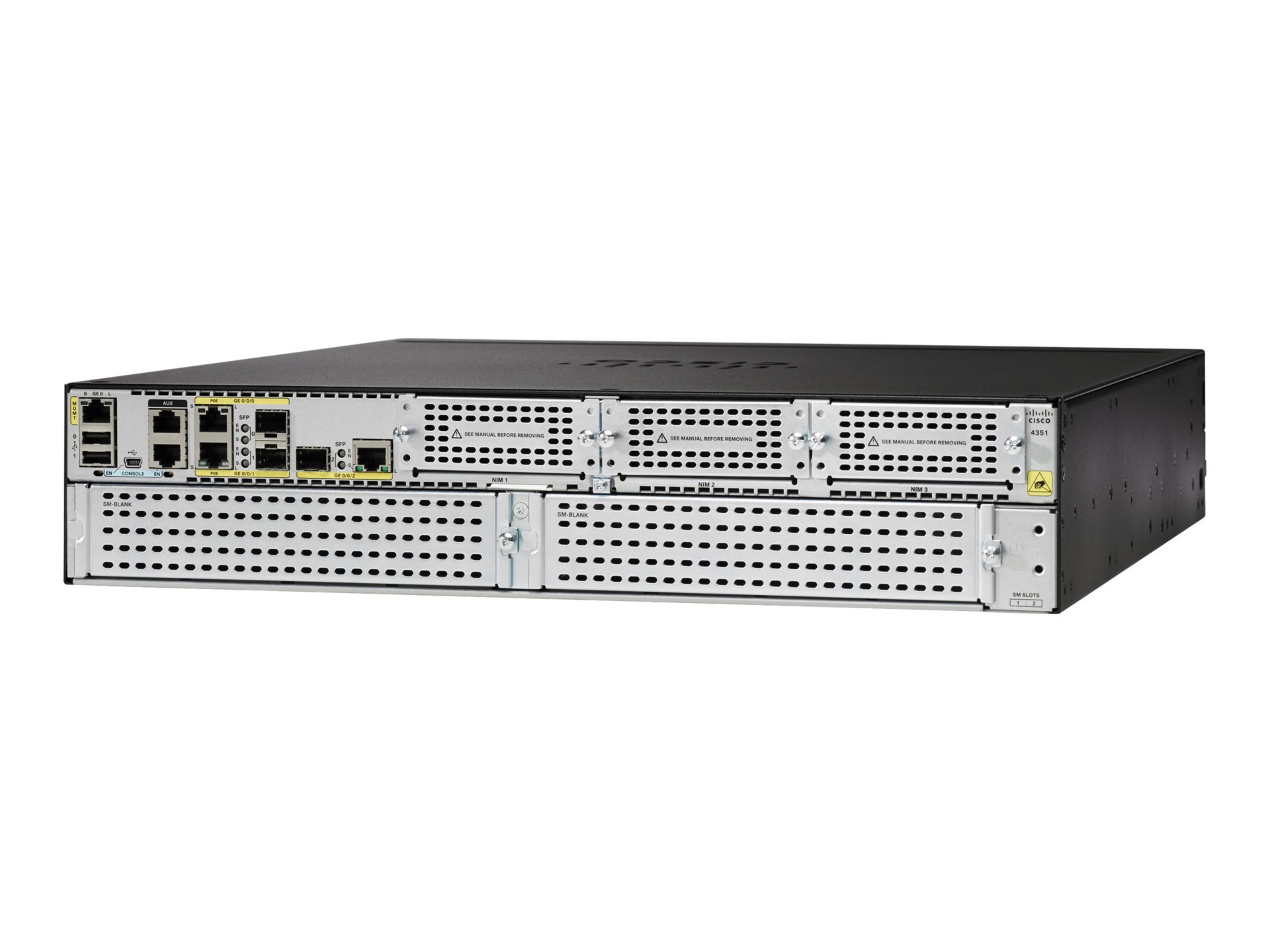 Thumbnail 4 of 4 for Cisco Integrated Services Router 4351 - Application Experience with Voice Bundle - router - rack-mountable