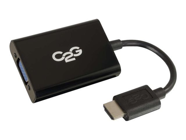 C2G HDMI to VGA + Audio Adapter - HDMI to VGA + 3.5mm Audio Converter
