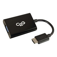 C2G HDMI to VGA + Audio Adapter - HDMI to VGA + 3.5mm Audio Converter