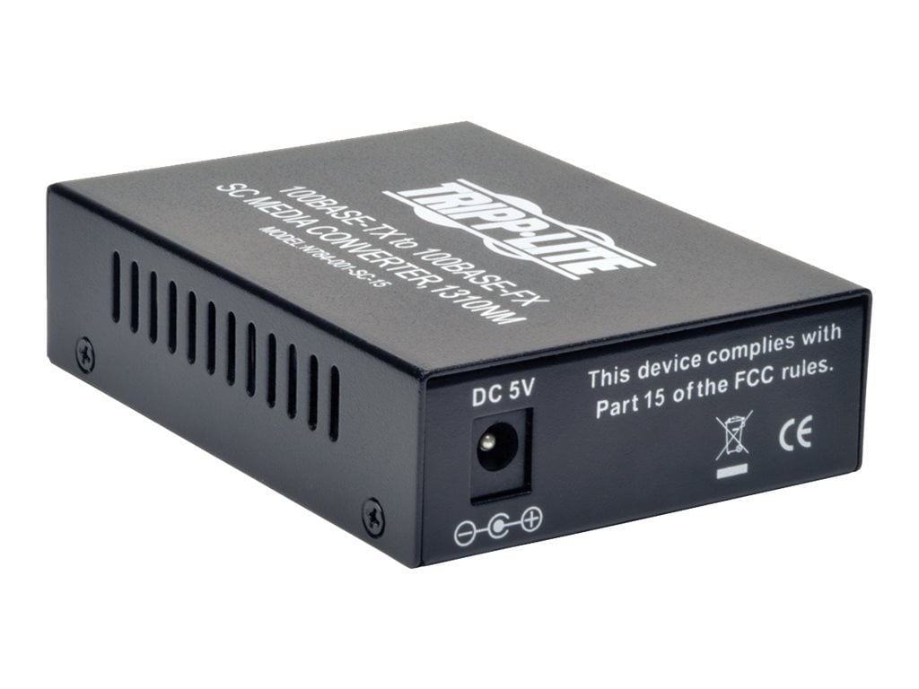 Tripp Lite 10/100 UTP to Singlemode Fiber Media Converter 15kM RJ45 / SC