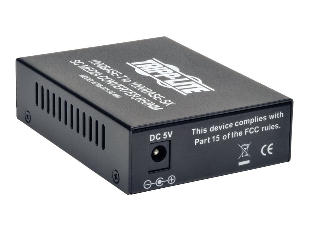 Tripp Lite SC Multimode Fiber Media Converter Gigabit 10/100/1000 RJ45 - fiber media converter - 10Mb LAN, 100Mb LAN,