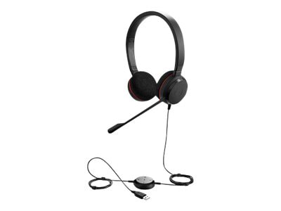 Jabra Evolve 20 UC Wired Headset, Stereo Professional Telephone Headphones  for Greater Productivity, Superior Sound for Calls and Music, USB