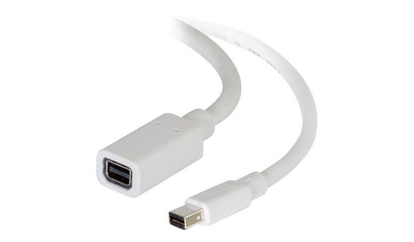 C2G 10ft Mini DisplayPort Extension Cable White Male to Female Thunderbolt2