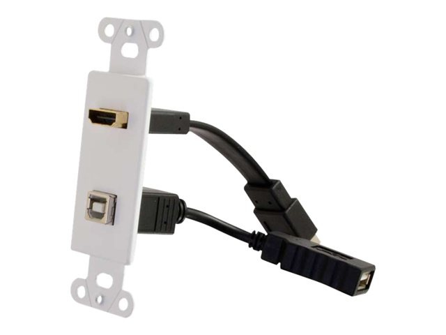 C2G HDMI AND USB WALL PLATE WHITE