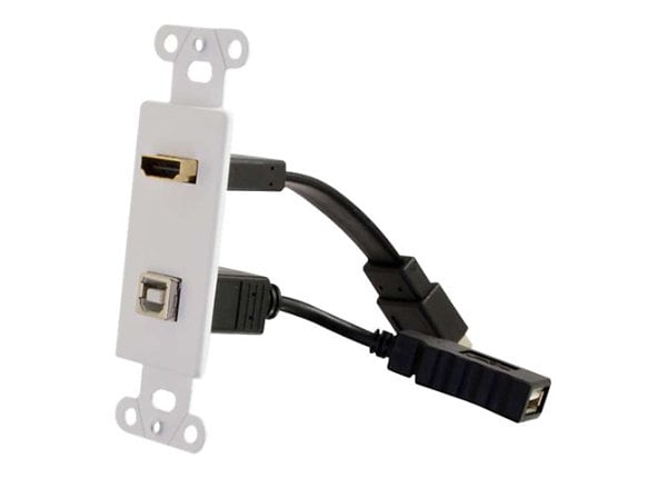 C2G HDMI AND USB WALL PLATE WHITE