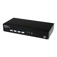 StarTech.com 4 Port USB DVI KVM Switch with DDM Fast Switching and Cables