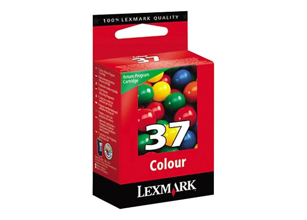 Lexmark Cartridge No. 37 - color (cyan, magenta, yellow) - original - ink cartridge - LRP