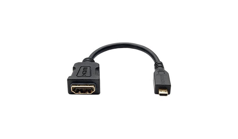 Eaton Tripp Lite Series Micro HDMI to HDMI Adapter for Ultrabook/Laptop/Desktop PC - (Type D M/F), 6 in. (15.2 cm) -
