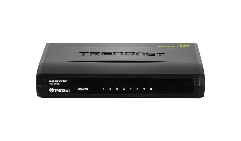 TRENDnet TEG S81g 8-Port Gigabit GREENnet Switch - switch - 8 ports