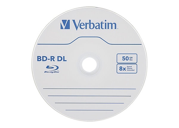 Verbatim - BD-R DL x 25 - 50 - storage media 98356 - DVD & Blu-Rays - CDW.com