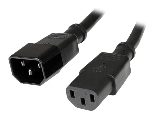StarTech.com 6ft (1.8m) Power Extension Cord, C14 to C13, 10A 125V, Computer Power Cord Extension