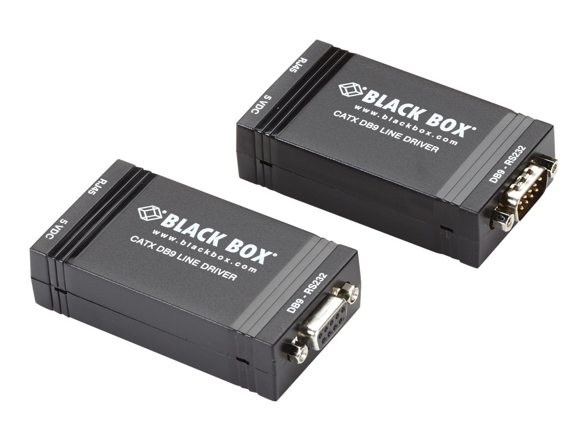 Black Box CAT5 Line Driver DB9 - serial port extender - RS-232