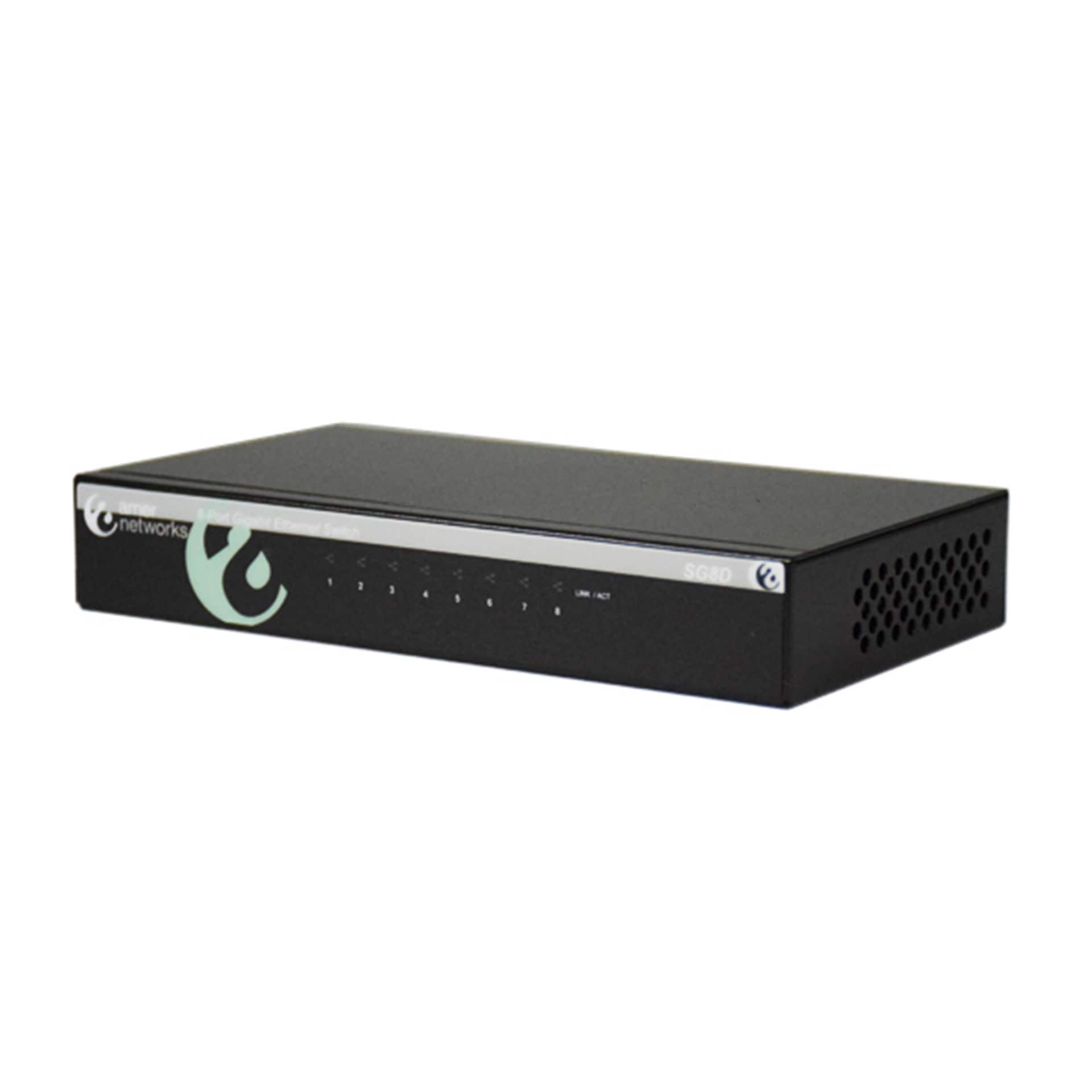 Amer Networks 8 Port 10/100/1000Mbps Gigabit Ethernet Desktop Switch