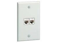 PANDUIT 2 Socket Mini-Com Classic Faceplate