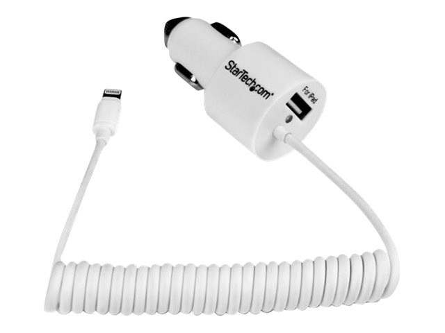 StarTech.com 2 Port Car Charger w/ Lightning Connector & USB Port 21W/4.2A