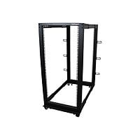 StarTech.com 4-Post 25U Mobile Open Frame Server Rack, 19in Network Rack with Casters, Rolling Rack for